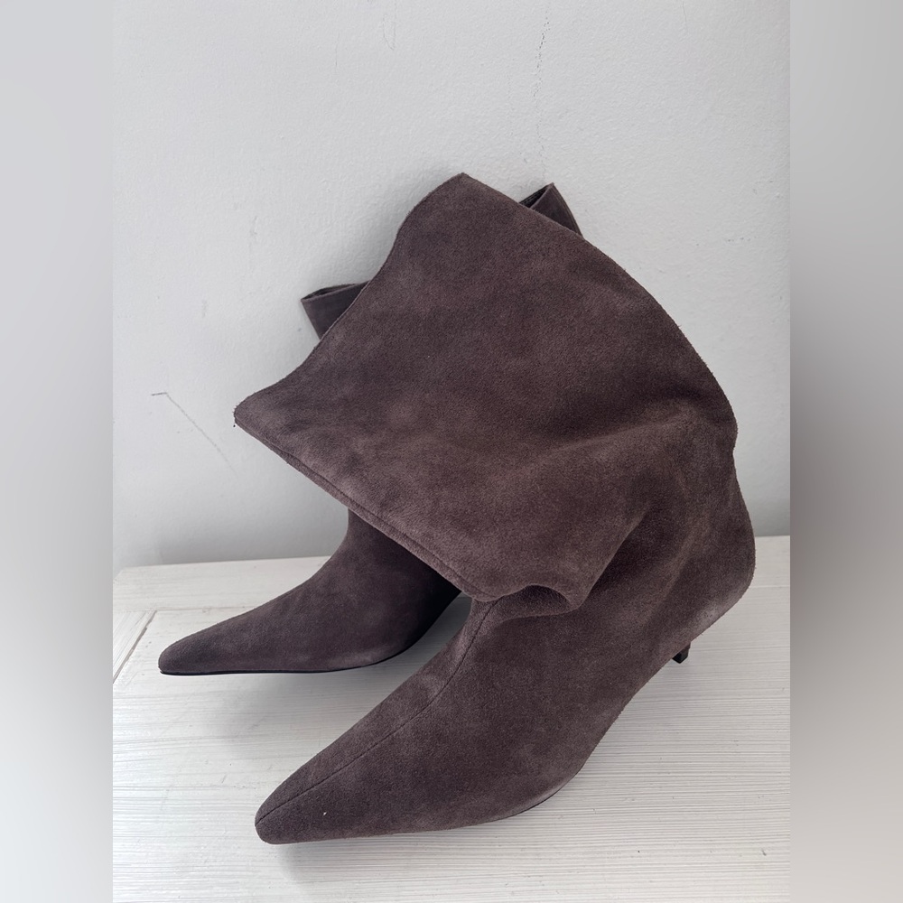 MANGO Stylish Brown Suede Women's Boots